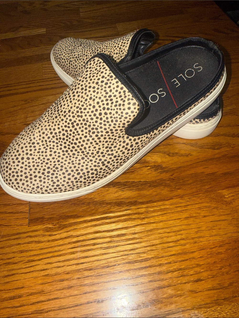 Sole Society Cheetah Print Slip-on Mules